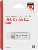 USB stick 3.1 Quantore USB-C 32GB zilver