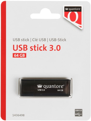 USB-stick Quantore 64GB 3.0 zwart