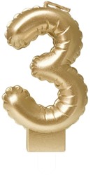 Foil balloon candle gold 3