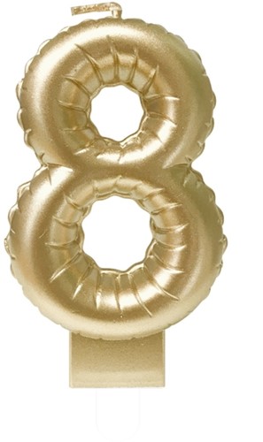 Foil balloon candle gold 8