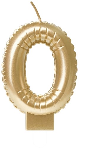 Foil balloon candle gold 0