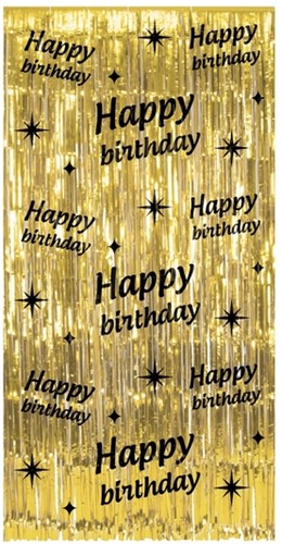 Classy Party Curtain Happy Birthday