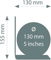 Boekensteun Troika met magnetische globe 13cm zwart-zilver-2