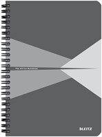 Notitieboek Leitz Office A5 lijn 180 pagina's 80gr grijs grijs