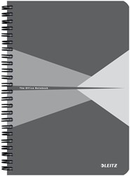 Notitieboek Leitz Office A5 lijn 180 pagina's 80gr grijs grijs