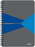 Notitieboek Leitz Office A5 lijn 180 pagina's 80gr grijs blauw
