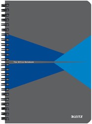 Notitieboek Leitz Office A5 lijn 180 pagina's 80gr grijs blauw