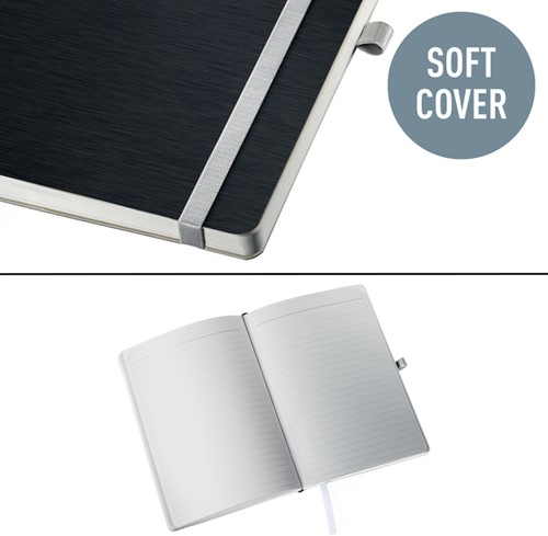 Notitieboek Leitz Style A5 lijn 160 pagina's 100gr zwart-1