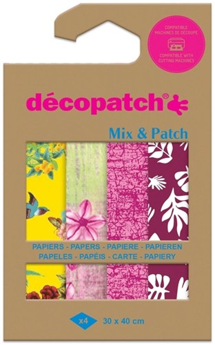 Hobbypapier Décopatch 30x40cm set à 4 vel thema Wandeling in Kyoto