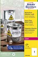 Etiket Avery Zweckform L4775-100 210x297mm 100 etiketten