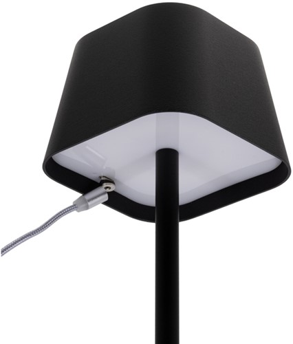 Tafellamp Securit Georgina LED oplaadbaar dimbaar zwart-2