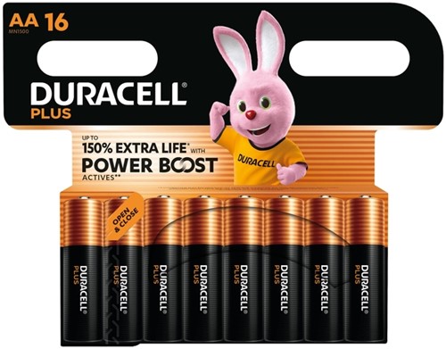 Batterij Duracell Plus Powerboost 16x AA