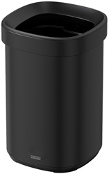 Afvalbak Desq open inworp 20 liter metaal zwart