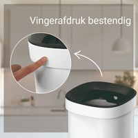 Afvalbak Desq open inworp 20 liter metaal wit-2