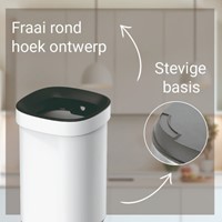 Afvalbak Desq open inworp 20 liter metaal wit-1