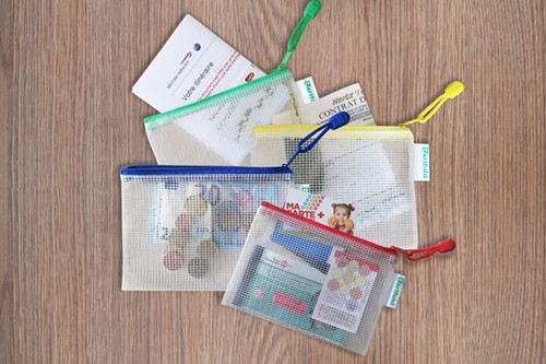 Opbergtas Djois met rits A6 assorti-3