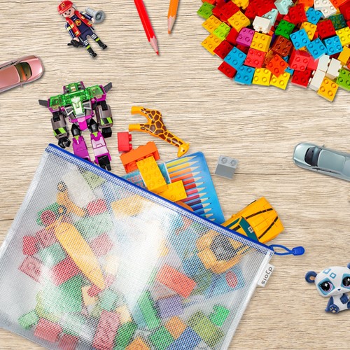 Opbergtas Djois met rits A3 assorti-3