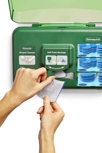 Wond dispenser Cederroth - Salvequick blauw-3