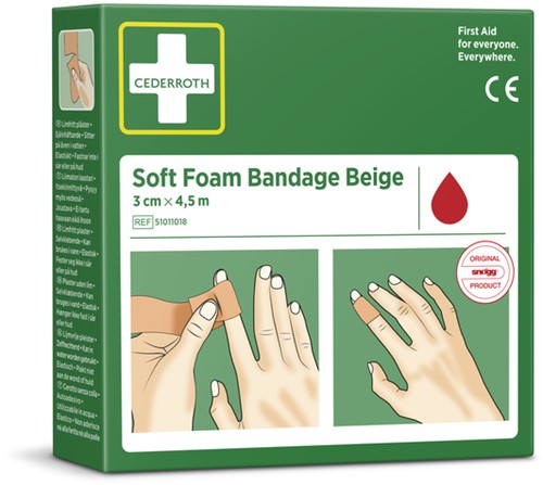 Bandage Cederroth Soft Foam 3cmx4,5m beige
