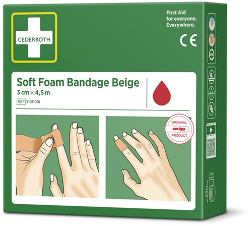 Bandage Cederroth Soft Foam 3cmx4,5m beige-3
