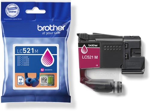 Inktcartridge Brother LC-521M rood-3