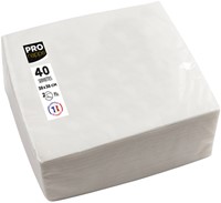 Servet Pronappe 1/4 vouw 2-laags 380x380mm 40 vel wit-1