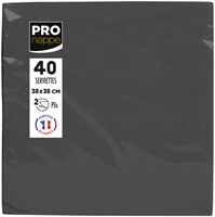 Servet Pronappe 1/4 vouw 2-laags 380x380mm 40 vel zwart