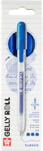 Gelschrijver Sakura Gelly Roll Classic 08 klikfunctie blauw 3 stuks-2