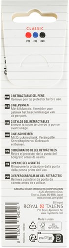 Gelschrijver Sakura Gelly Roll Classic 08 klikfunctie set à 3 kleuren-3