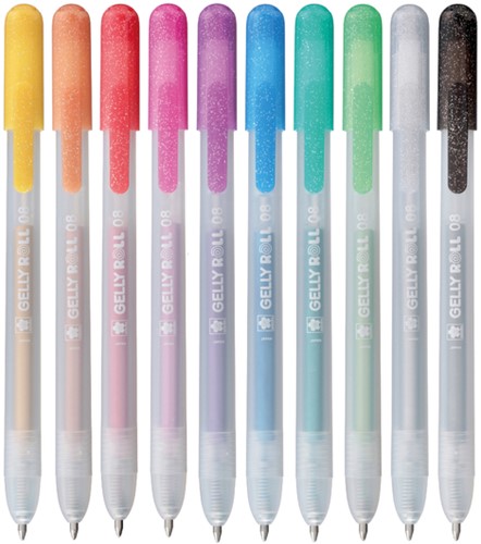 Gelschrijver Sakura Gelly Roll Metallic 08 klikfunctie assorti 10st