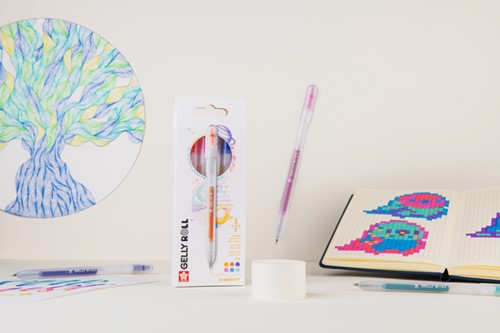 Gelschrijver Sakura Gelly Roll Stardust 08 klikfunctie set à 6 kleuren-2