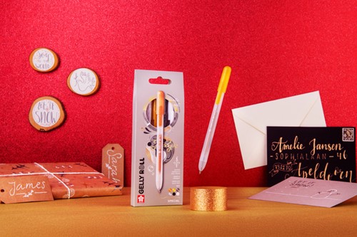 Gelschrijver Sakura Gelly Roll Special 08 klikfunctie set à 3 goud-2