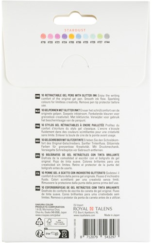 Gelschrijver Sakura Gelly Roll Stardust 08 klikfunctie set à 10 kleuren-3