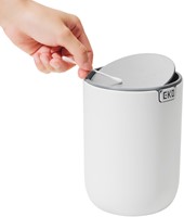 Afvalbak EKO Fandy 2 tafelmodel met swingdeksel 2,2 liter wit-3