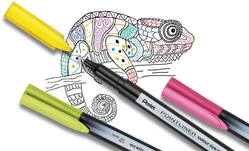 Fineliner Pentel Pointliner S40-B fijn rood-1