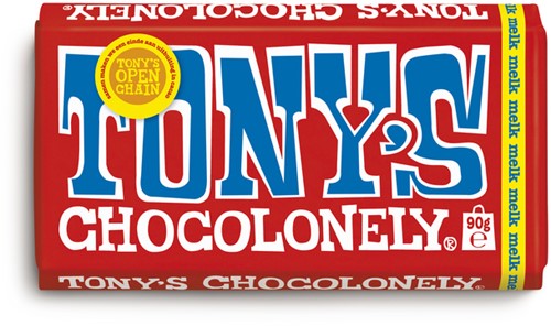 Chocolade Tony's Chocolonely melk reep 90 gram-2