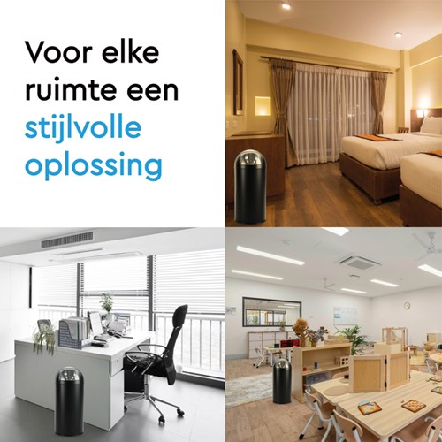 Afvalbak BRASQ Push Bin PB230+ 30 liter zwart-6