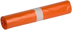 Afvalzak Propsac HDPE T25 70x110cm 120L oranje rol à 20 stuks