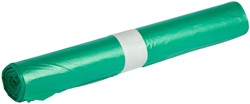 Afvalzak Propsac HDPE T25 70x110cm 120L groen rol à 20 stuks