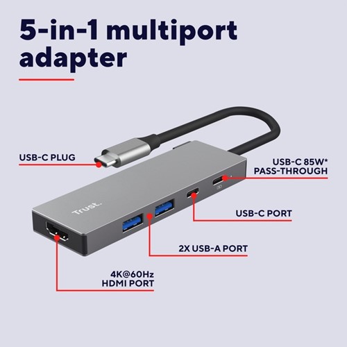 Adapter Trust Dalyx 5-in-1-2