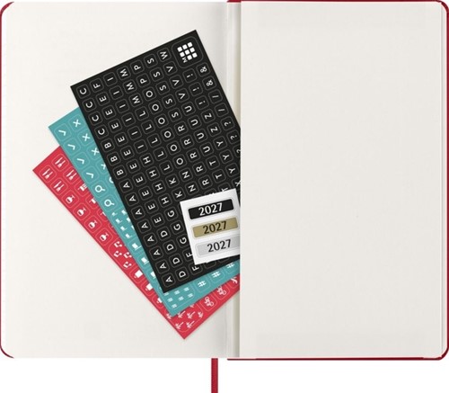 Agenda 2027 Moleskine 12M Planner Weekly 7dagen/1pagina large hc scarlet red-3