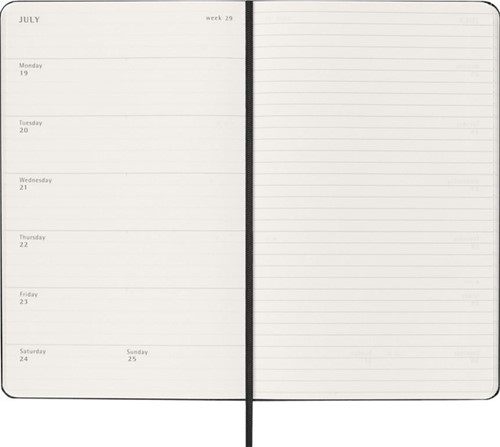 Agenda 2027 Moleskine 18M Planner Weekly 7dagen/1pagina large hc black-3