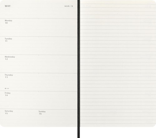 Agenda 2027 Moleskine 18M Planner Weekly 7dagen/1pagina large sc black-3