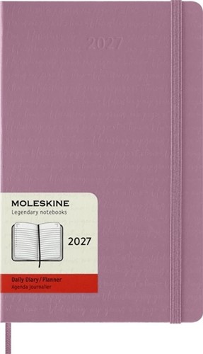Agenda 2027 Moleskine 12M Planner Daily 1dag/1pagina large hc majestic pink