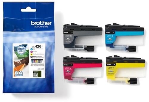 Inktcartridge Brother LC-426VAL zwart + 3 kleuren-2