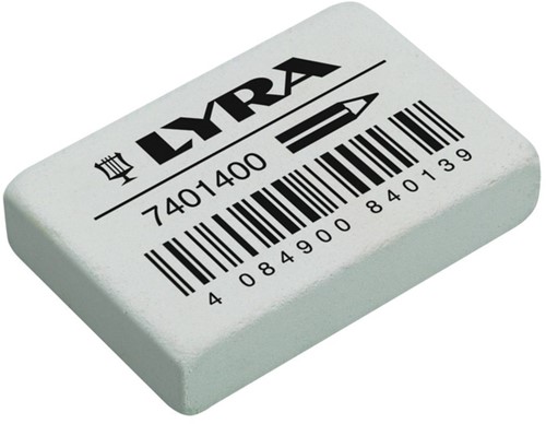 Gum LYRA India Rubber doos à 40 stuks wit