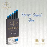 Inktpatroon Parker Quink uitwasbaar blauw blister à 5 stuks-1