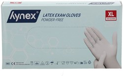 Handschoen Hynex latex XL wit 5gr 100 stuks