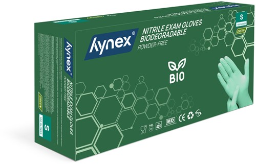 Handschoen Hynex nitril Bio S groen 3.5gr 100 stuks-2