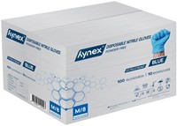 Handschoen Hynex nitril M blauw 5gr extra sterk 100 stuks-1